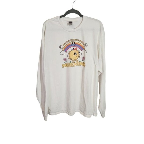 'Will You‎ Be There In The Morning' Graphic Tee in White - Size XL - Picture 1 of 5